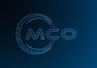 MCO low poly letter logo vector design. MCO lower poly logo design. Low poly logo.