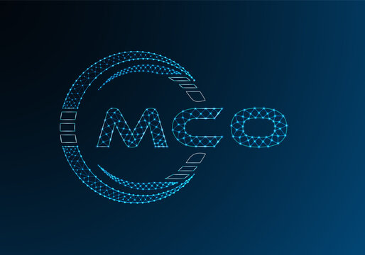 MCO low poly letter logo vector design. MCO lower poly logo design. Low poly logo.