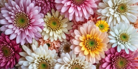 Delicate Pastel Flowers - Handmade Floral Background