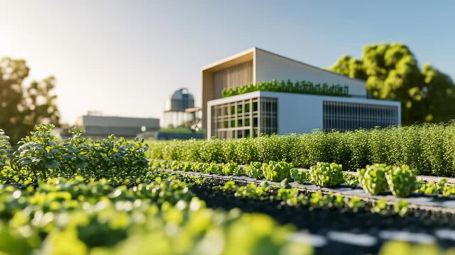 Green Ecological Building Harmonious Coexistence with Plants