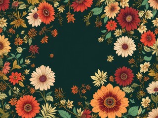 Elegant Floral Geometric Pattern Background Design
