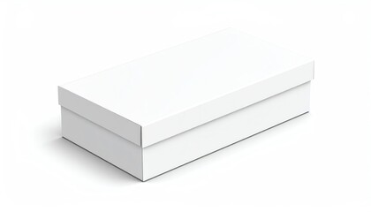 Naklejka premium Blank White Shoe Box on White Background