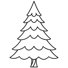 Fototapeta premium Illustration of a pine tree isolated on transparent background