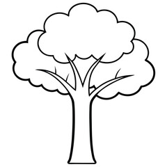 Illustration of a pine tree isolated on transparent background