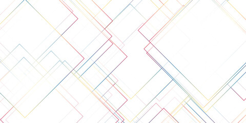Abstract geometric background featuring overlapping colored lines on a white backdrop creating a modern and clean aesthetic