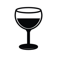 Wine Glass With Filled Bowl Icon Vector Illustration