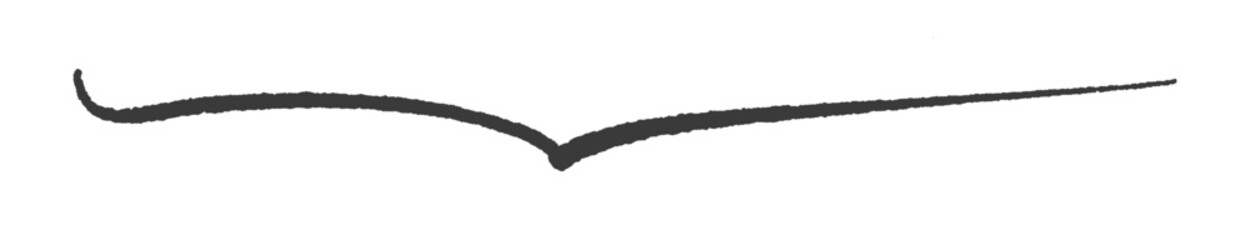 ラフに書いた手書きの吹き出し - シンプルでおしゃれな黒い線の フレーム/飾り罫の素材