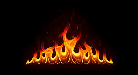 Vibrant Cartoon Flame Icons Collection