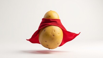 Super Potato Wearing Red Cape
