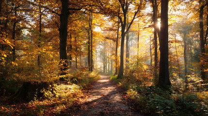 Obraz premium Autumn Forest Path