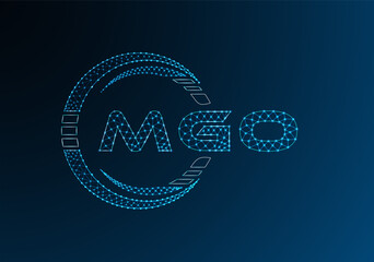 MGO low poly letter logo vector design. MGO lower poly logo design. Low poly logo.
