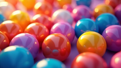 Vibrant Colorful Glossy Spheres