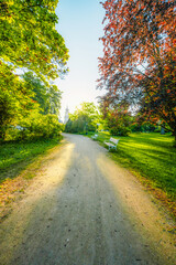 Obraz premium Festetics Palace is located in the town of Keszthely, Zala, Hungary near the Lake Balaton.