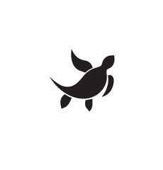 Minimalist One-Line Turtle Silhouette Illustration – Abstract Black Continuous Line Art of Turtle on White Background in Vector Style