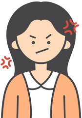 Angry Face Expression Illustration of a Person