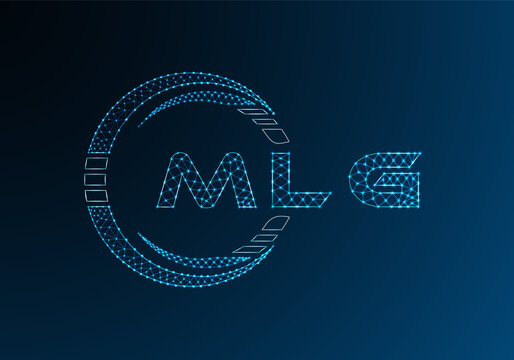 MLG low poly letter logo vector design. MLG lower poly logo design. Low poly logo.