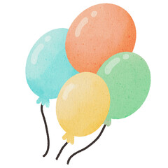 colorful balloons isolated on white