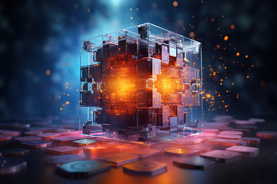 Qubit-based quantum computer showing latest breakthroughs in computational technology