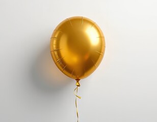 Globo de fiesta dorado aislado en un fondo blanco