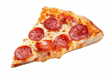 Close-up pizza slice, pepperoni, cheesy