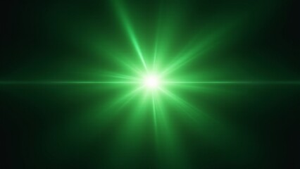 Bright Green Optical Lens Flare