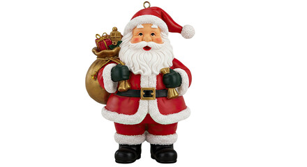 Fototapeta premium Santa Claus Figurine with Gift Bag.