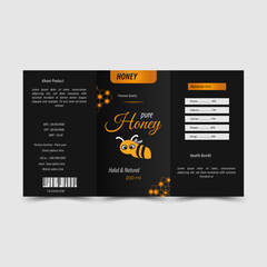 Product label design and packaging for honey jar