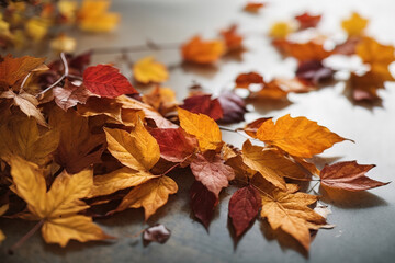 Autumn foliage frame design