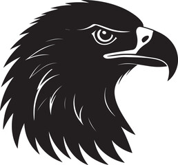 Eagle Head Black Silhouette | Strong Bird Graphic Illustration Vector Format