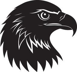 Eagle Head Black Silhouette | Strong Bird Graphic Illustration Vector Format