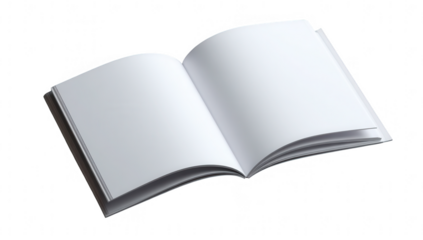Open book, blank pages, light gray (3)
