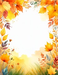 Obraz premium Illustration du cadre automne