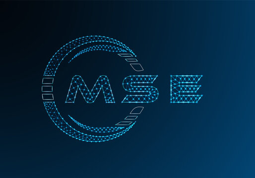 MSE low poly letter logo vector design. MSE lower poly logo design. Low poly logo.