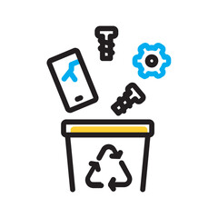 Vector multi color icon for Scrap management