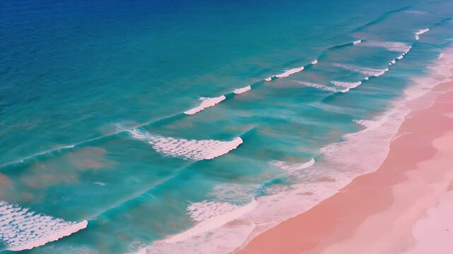 Pastel beach waves