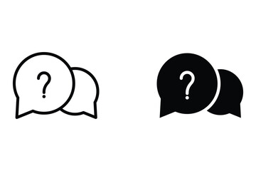 Speech bubble with question mark. Vector illustration.