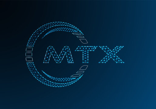 MTX low poly letter logo vector design. MTX lower poly logo design. Low poly logo.