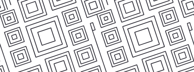 Abstract seamless geometric pattern design with maze-like shapes and decorative square paths