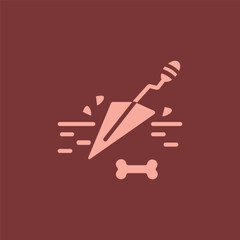 illustration of an archaeological excavation icon