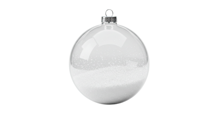 Clear Christmas Ornament with Snow 2.