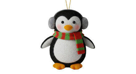 Fototapeta premium Cute Christmas Penguin Ornament.