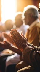 Hands clapping in worship