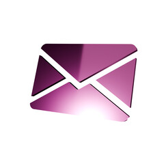 purple envelope with email symbol icon