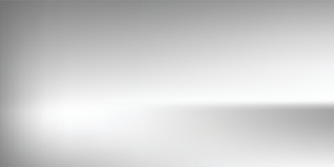 Silver foil background with metal mirror texture. Chrome gradient surface with light gloss. Vector aluminum grey sheet with reflection. Platinum and titanium modern background