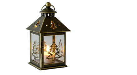 Decorative Christmas Lantern with Candlelight Glow 1.
