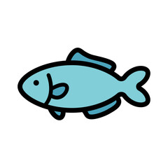 魚のシンプルなベクターアイコン素材