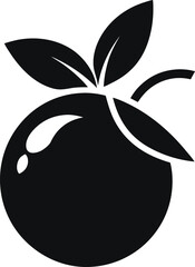 Fresh red apple with green leaves vector illustration for healthy food design