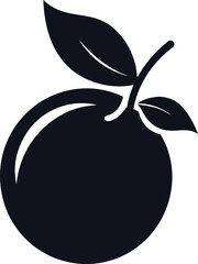 Red apple fruit vector illustration with green leaf, a healthy food icon