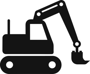 Heavy industrial bulldozer excavator truck and loader machinery vehicle vector illustration isolated on white