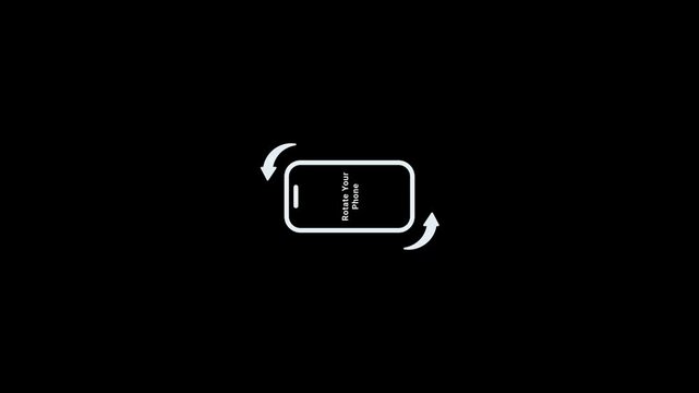 Dynamic rotate your phone orientation notification motion graphic animation